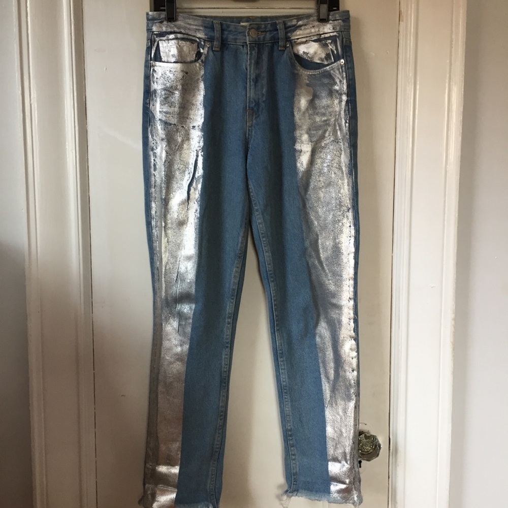 H&M silver lines jeans